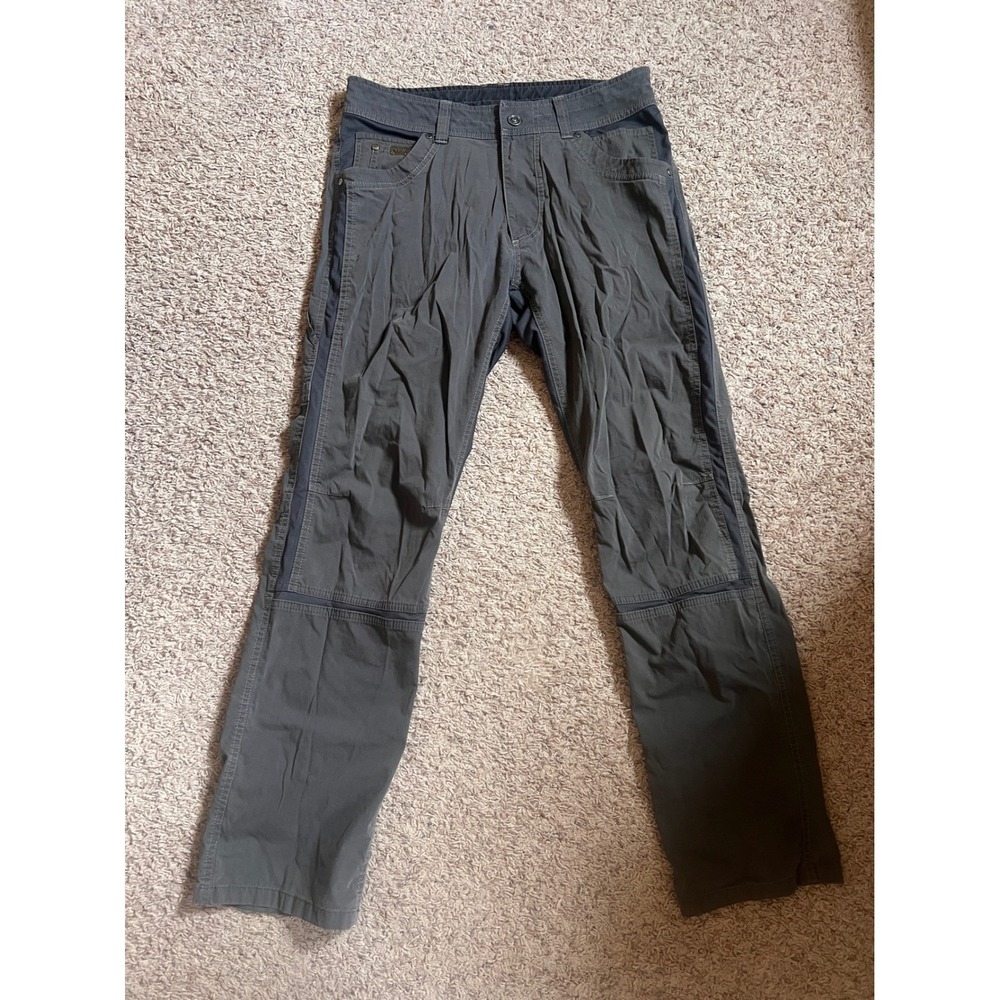 Kuhl Radikl Pants Mens 32x32 Charcoal Gray Hiking Outdoor Stretch Exoskeleton